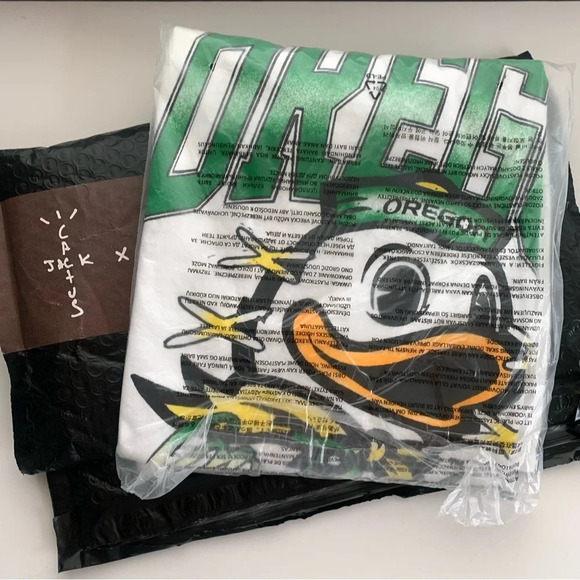 Cactus Jack by Travis Scott x Mitchell & Ness Oregon Ducks Handdrawn Shirt XXL - Picture 4 of 6